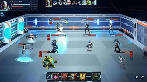 Сцена из внутреннего меню Robothorium Cyberpunk Dungeon Crawler