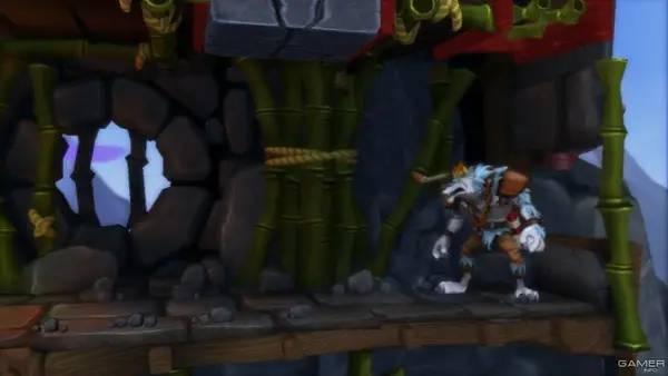 Сцена из внутреннего меню Rocket Knight