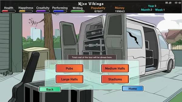 Сцена из внутреннего меню Rockstar Life