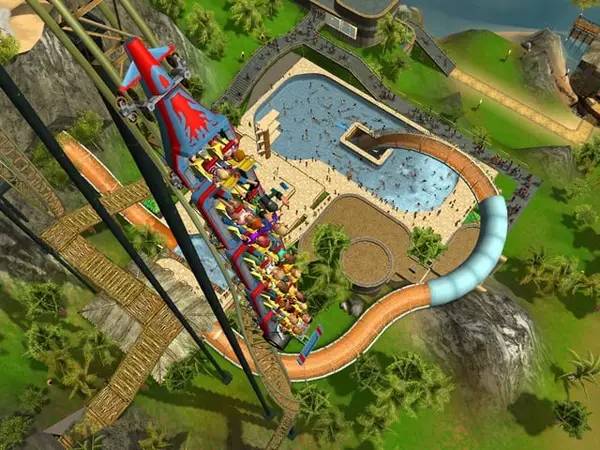 Сцена из внутреннего меню RollerCoaster Tycoon 3 Platinum