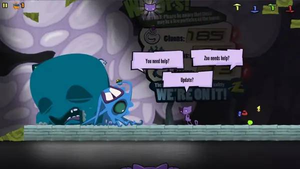 Сцена из внутреннего меню Schrodinger's Cat And The Raiders Of The Lost Quark
