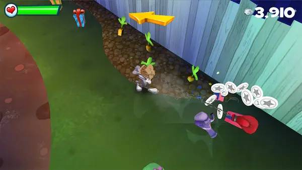 Сцена из внутреннего меню Scooby Doo! & Looney Tunes Cartoon Universe Adventure