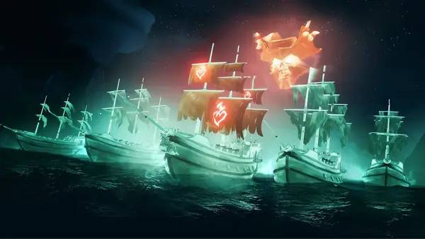 Сцена из внутреннего меню Sea of Thieves