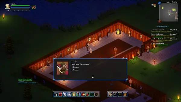 Сцена из внутреннего меню Shards of Azuria