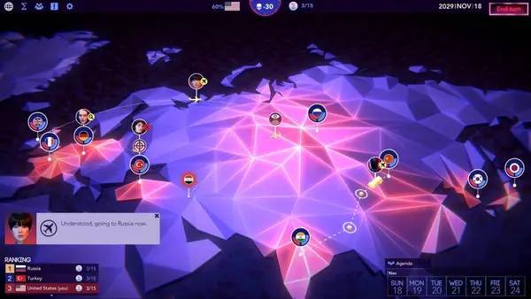 Сцена из внутреннего меню Sigma Theory Global Cold War