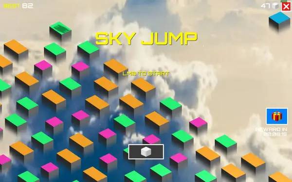 Сцена из внутреннего меню Sky Jump