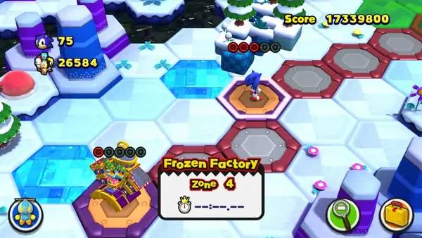 Сцена из внутреннего меню Sonic Lost World