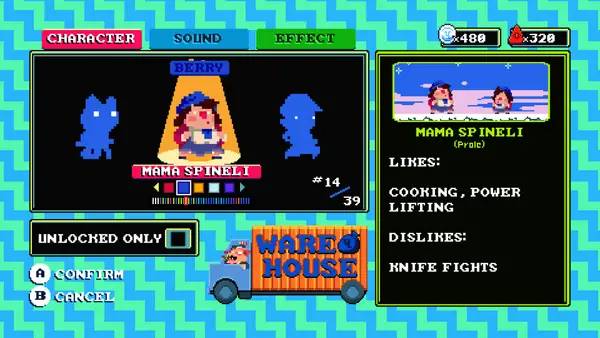 Сцена из внутреннего меню Soviet Jump Game