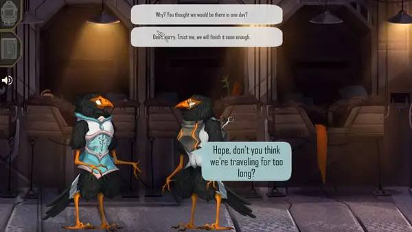 Сцена из внутреннего меню Space Gliders