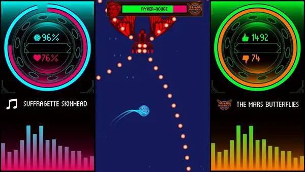 Сцена из внутреннего меню Space Haters