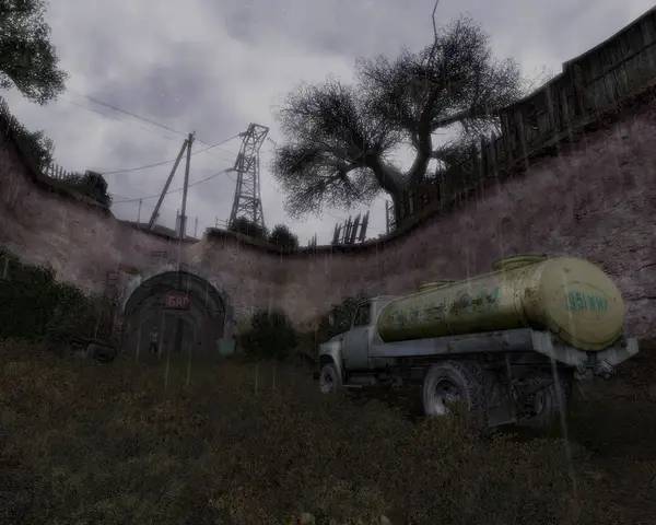 Сцена из внутреннего меню Сталкер  Shadow of Chernobyl - Упавшая звезда. Честь наёмника