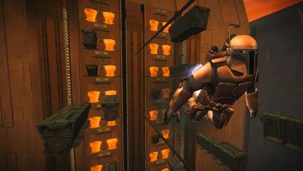 Сцена из внутреннего меню STAR WARS Bounty Hunter