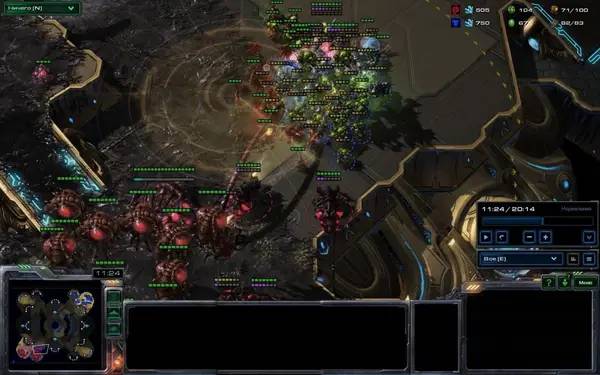 Сцена из внутреннего меню StarCraft 2 Heart of the Swarm