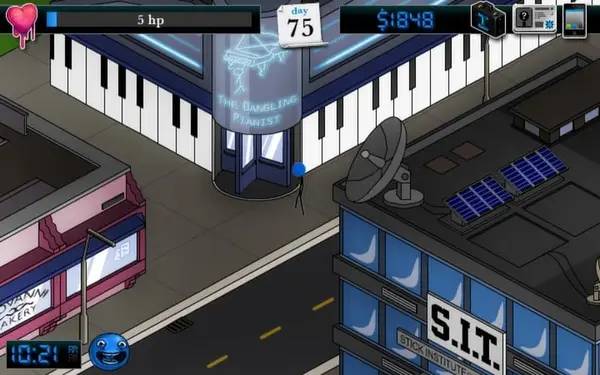 Сцена из внутреннего меню Stick RPG 2 Director's Cut