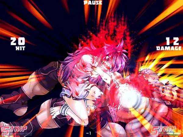 Сцена из внутреннего меню Strip Fighter 5 Chimpocon Edition