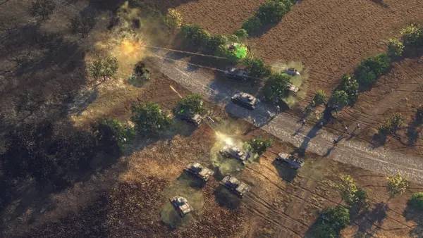 Сцена из внутреннего меню Sudden Strike 4