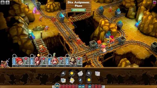 Сцена из внутреннего меню Super Dungeon Tactics
