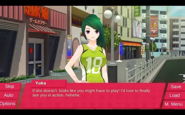 Сцена из внутреннего меню Sweet Volley High