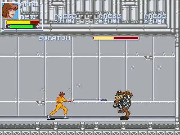 Сцена из внутреннего меню Teenage Mutant Ninja Turtles Rescue-Palooza!