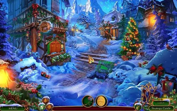 Сцена из внутреннего меню The Christmas Spirit  Grimm Tales Collector's Edition
