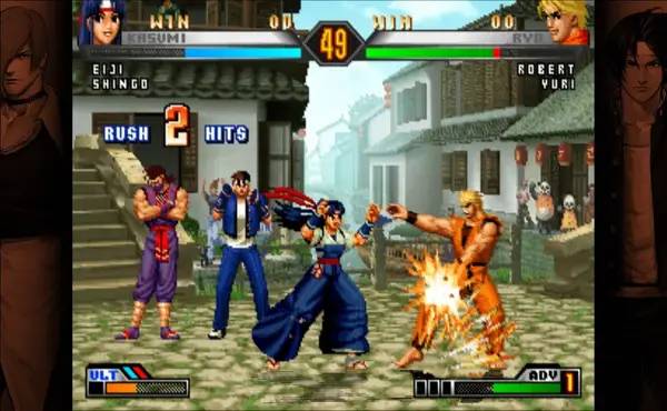 Сцена из внутреннего меню THE KING OF FIGHTERS '98 ULTIMATE MATCH FINAL EDITION