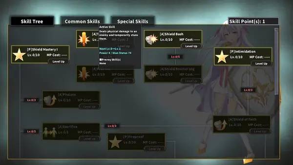 Сцена из внутреннего меню The Spirit Master of Retarnia -Conqueror of the Labyrinth-