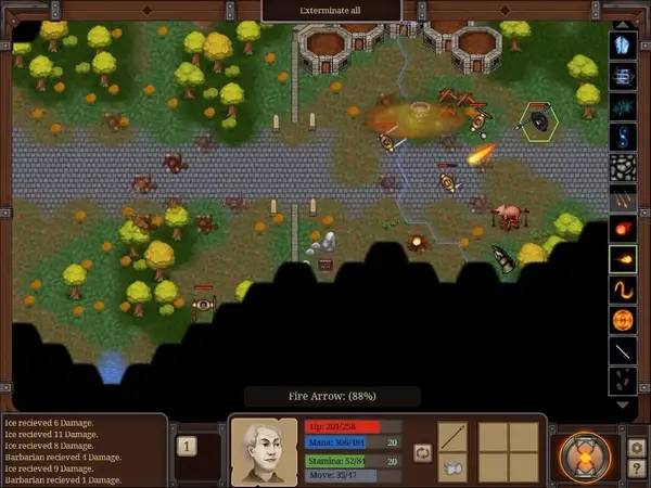 Сцена из внутреннего меню Titan shield