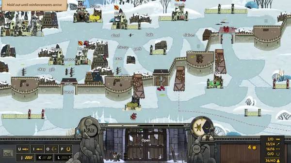 Сцена из внутреннего меню Touch Type Tale - Strategic Typing