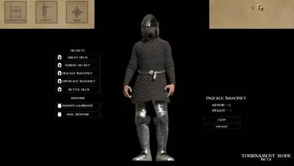 Сцена из внутреннего меню Tournament Blood and Steel