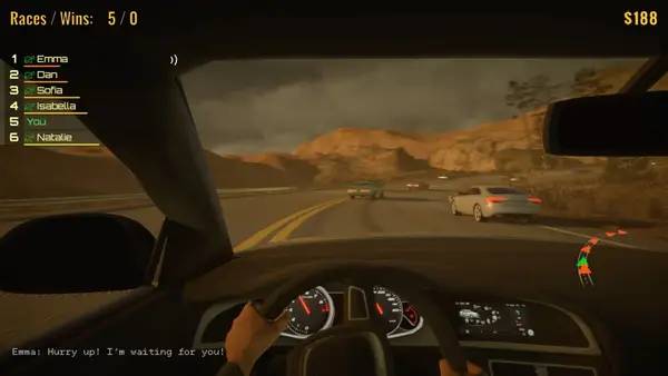 Сцена из внутреннего меню Traffic Chase