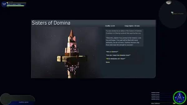 Сцена из внутреннего меню Transcendence