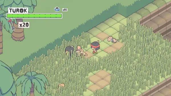 Сцена из внутреннего меню Turok Escape from Lost Valley