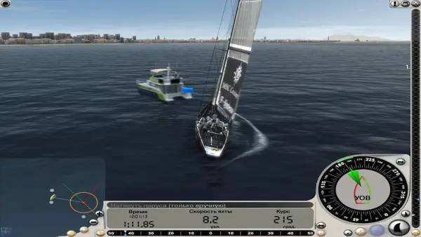 Сцена из внутреннего меню Virtual Skipper 5  32nd America's Cup - The Game