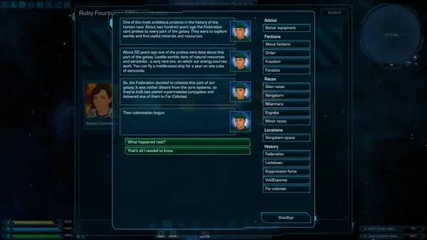 Сцена из внутреннего меню VoidExpanse