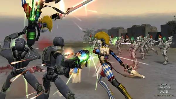 Сцена из внутреннего меню Warhammer 40,000 Dawn of War - Dark Crusade