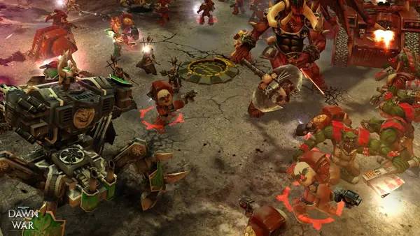 Сцена из внутреннего меню Warhammer 40,000  Dawn of War - Game of the Year Edition