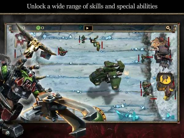 Сцена из внутреннего меню Warhammer 40,000 Storm of Vengeance