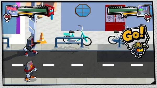 Сцена из внутреннего меню WarpZone vs THE DIMENSION