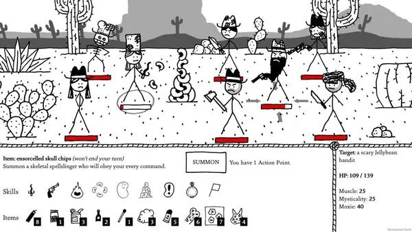 Сцена из внутреннего меню West of Loathing