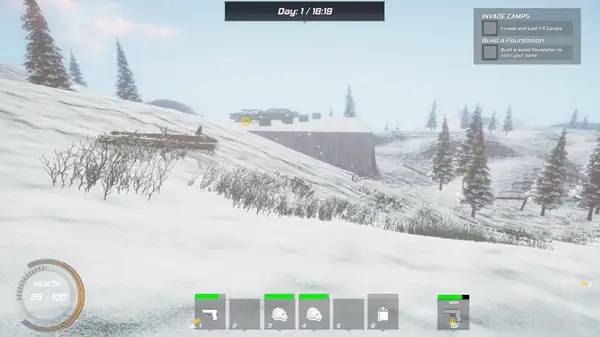 Сцена из внутреннего меню Winter Warfare Survival
