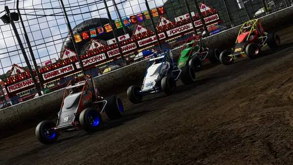 Сцена из внутреннего меню World of Outlaws  Dirt Racing 24 Gold Edition
