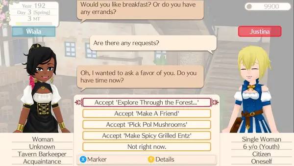 Сцена из внутреннего меню WorldNeverland - Daily Life in the Elnea Kingdom - Another Life Adventure