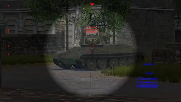 Сцена из внутреннего меню WWII Tanks Battlefield