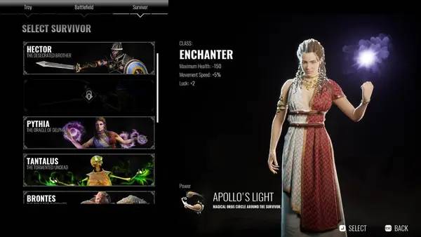 Сцена с применением игровых возможностей Achilles Survivor