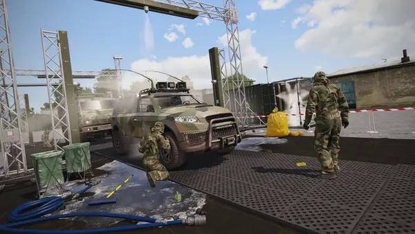 Сцена с применением игровых возможностей Arma 3 Contact