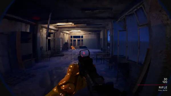 Сцена с применением игровых возможностей Backrooms Bodycam