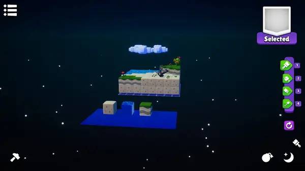 Сцена с применением игровых возможностей Build Lands