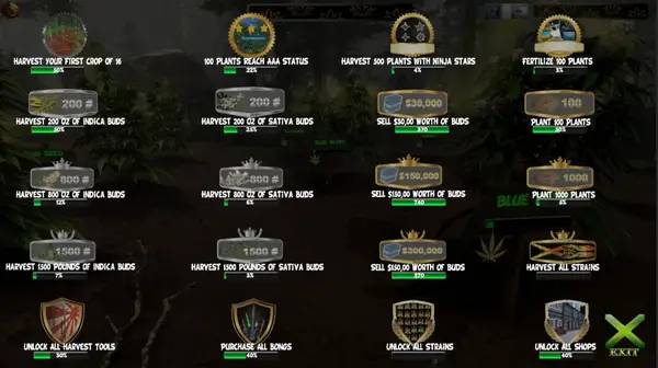 Сцена с применением игровых возможностей Cannabis Farmer Strain Master