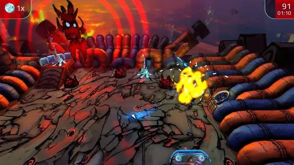 Сцена с применением игровых возможностей Caromble!