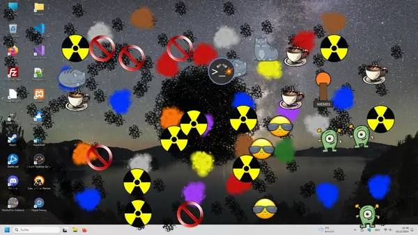 Сцена с применением игровых возможностей Casual Desktop Game